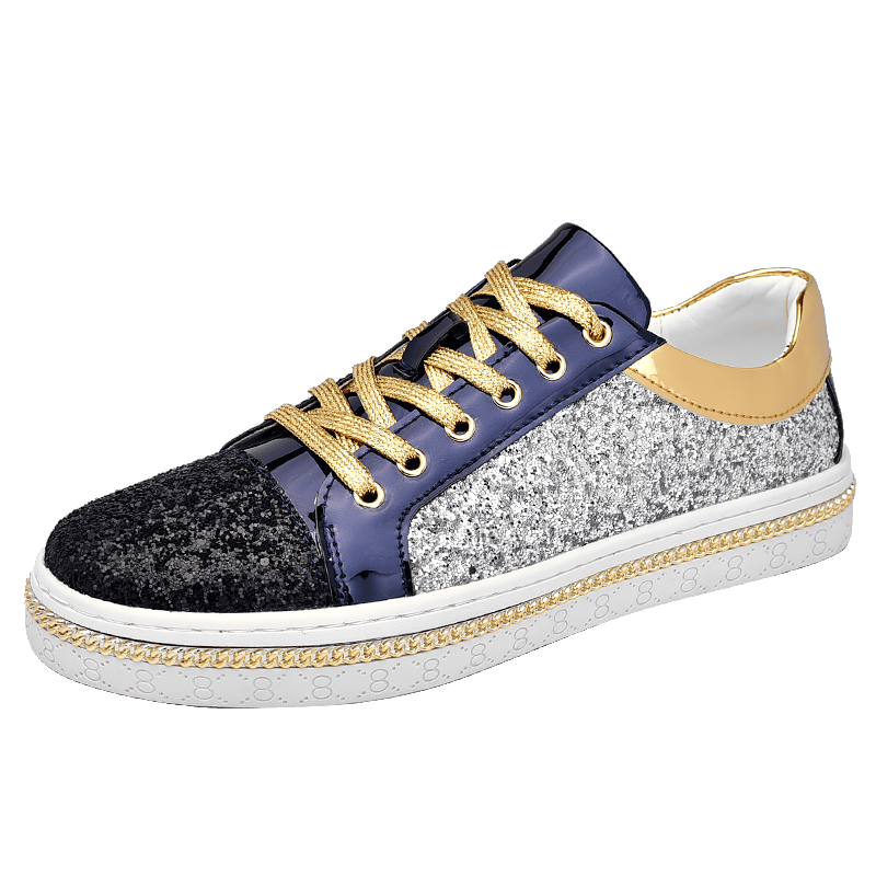 Unisex Glitter Block Sneakers for Men