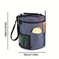 Cylinder Knitting Tool Storage Bag Large Capacity Organizer