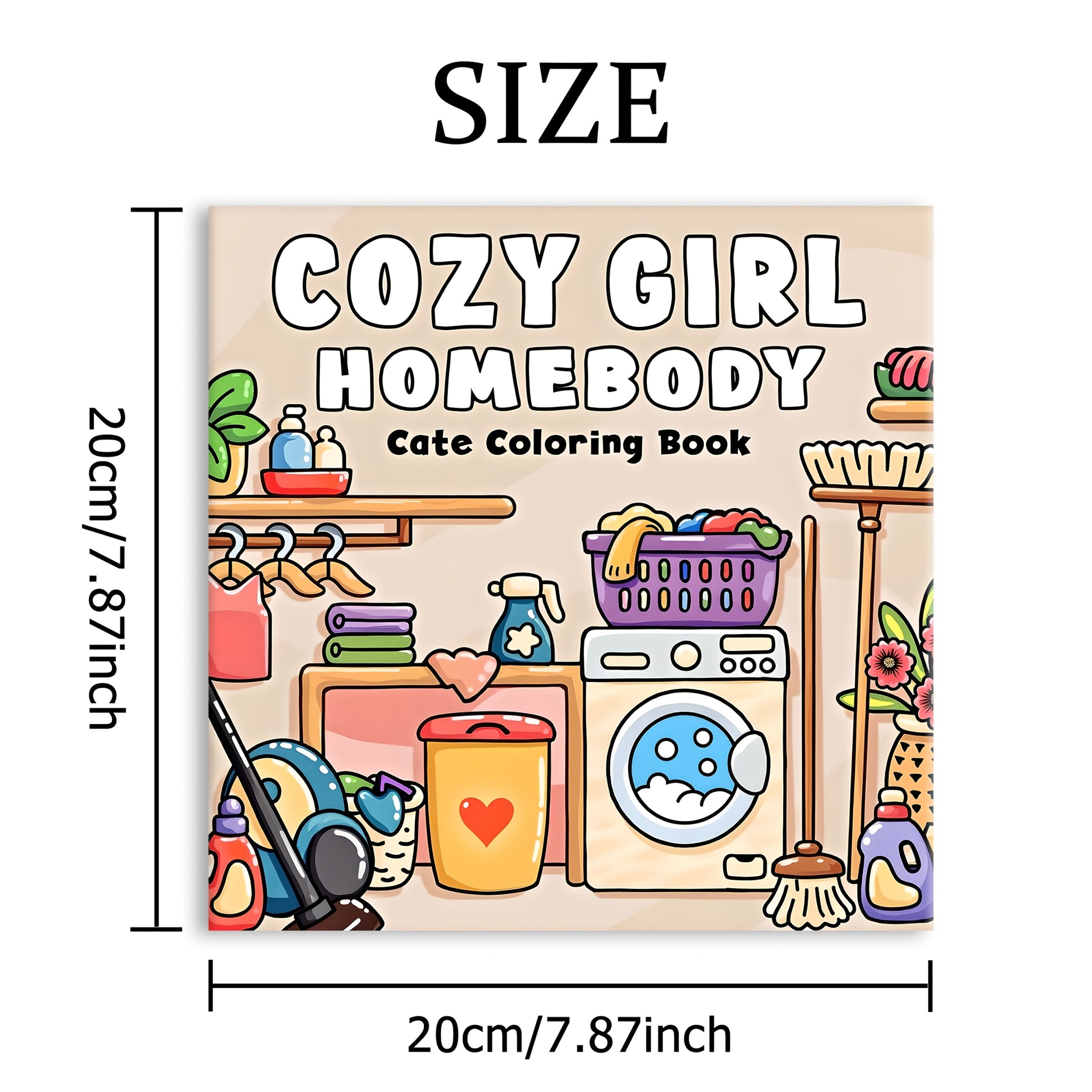 Cozy Girl Coloring Book for Adults - 24 Pages of Colorful Patterns