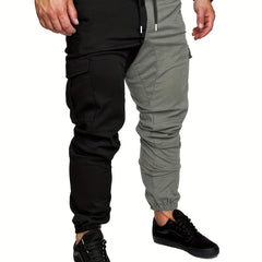 Cargo Pants Men s Casual Stretch Waist Drawstring Tapered Pants