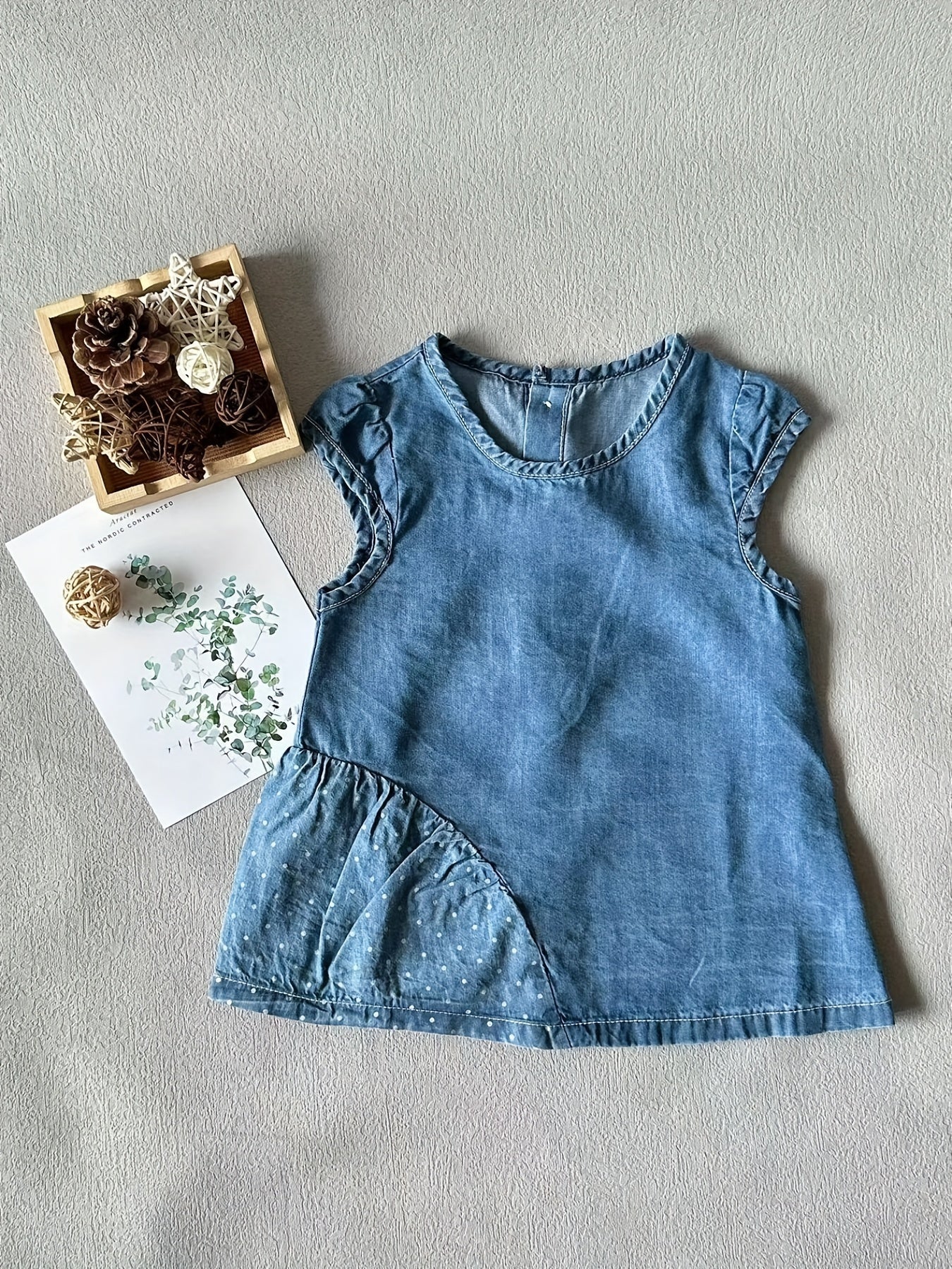 Baby Cotton Sleeveless Denim Dress For Your Pretty Girl