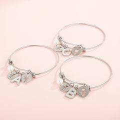 BFF English Letter A G Pendant Bracelet For Girls - Friends Gift