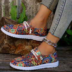 Women's Colorful Floral Canvas Low Top Shoes