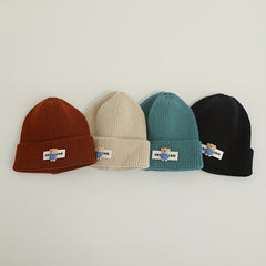 Windproof Knit Beanie Hat with Toy Bear for Men and Women