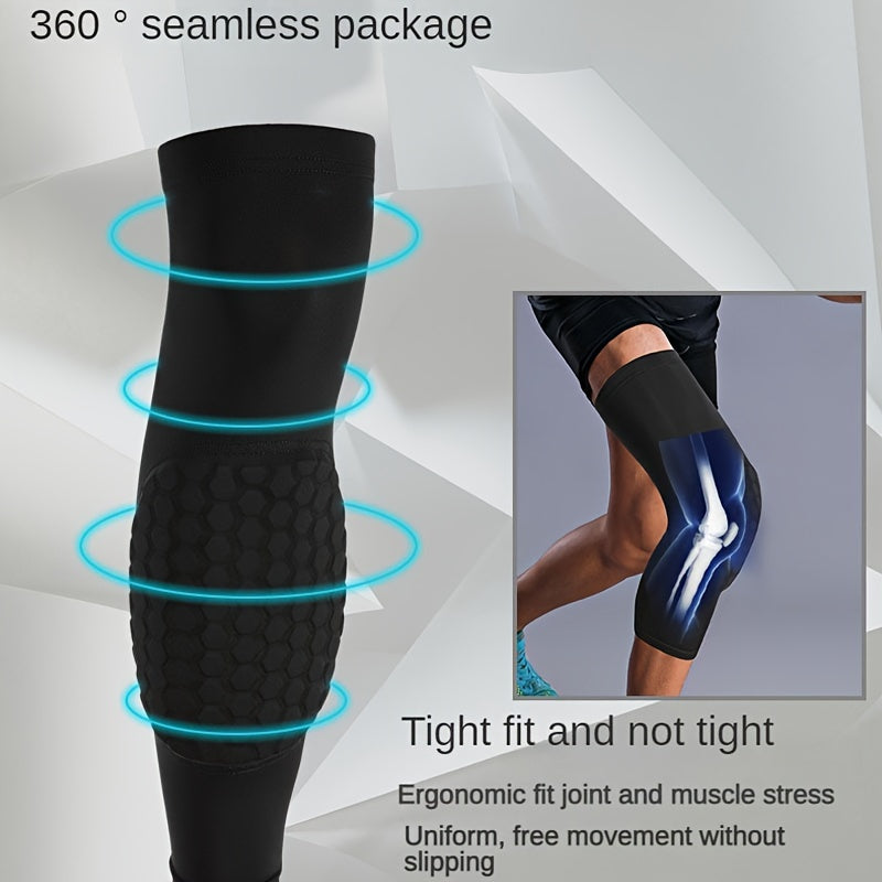 Basketball Knee Pads & Arm Sleeves Set Honeycomb Foam Compression Support
