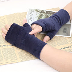 High Elastic Velvet Half Finger Gloves for Men and Women