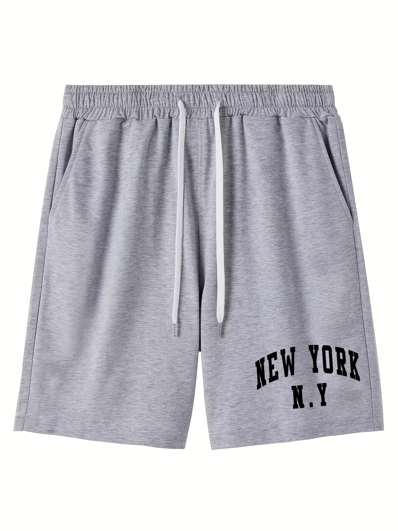 York Print Men's Shorts Elastic Waist Drawstring Shorts