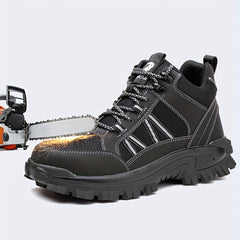 Men's Steel Toe Non Slip Work Safety Boots Puncture Proof