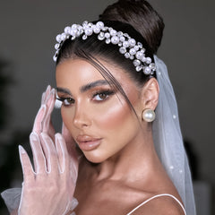 Pearl & Rhinestone Bridal Headband for Weddings