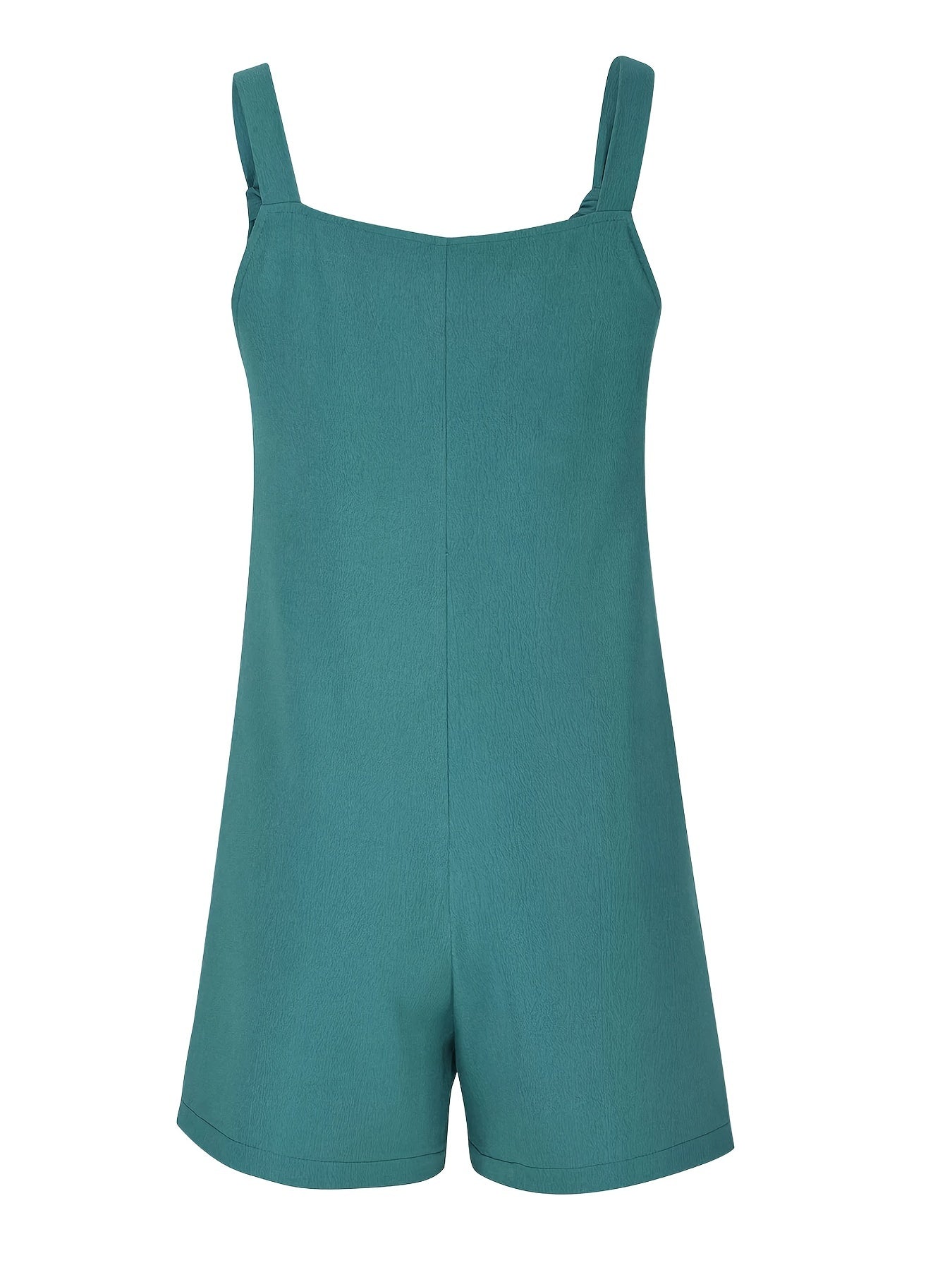 Sleeveless Wide Leg Pocket Front Romper Women's Clothing
