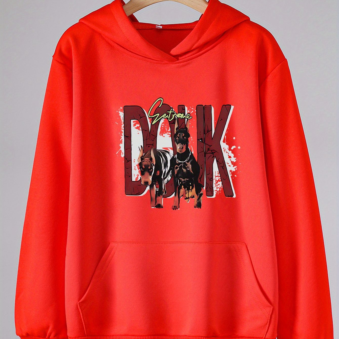 Girls' Dog Graphic Hoodie Pullover for Spring Fall Sports Gift