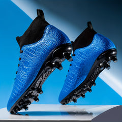 Boy's High Top Soccer Cleat Spikes Non Slip Professional Outdoor Soccer Shoes