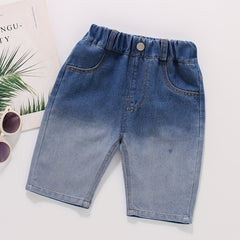 Toddler Boys Gradient Casual Denim Shorts Kids Summer Clothes