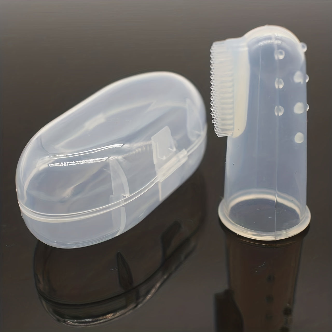 Soft Bristle Pet Finger Toothbrush for Dog Teeth Cleaning