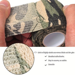 1pc 12pcs Camouflage Tape Wrap X 4 5m Tactical Non-woven Tape Elastic Bandage