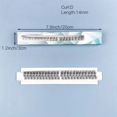 D Curling Lash Clusters Volume 100 Wispy Lashes DIY Use At Home 14mm