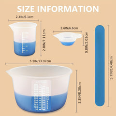Silicone Measuring Cups Set For Resin 600&100ml