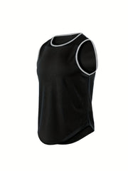 Men's Solid Tank Top Casual Comfy Vest For Summer Gym Workout