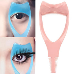 3 in 1 Mascara Shield Applicator Eyelash Brush Curler Guard