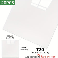 20pcs PVC Marble Floor Stickers Waterproof Bathroom Decals 30