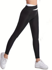 Colorblock Slim Fit Fitness Pants High Waist Yoga Pants