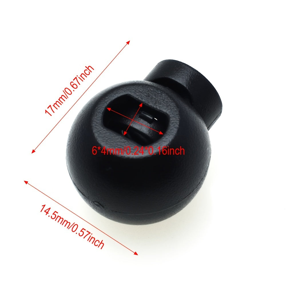 10pcs Cord Lock Toggle Clip Stopper Plastic Bags Garments