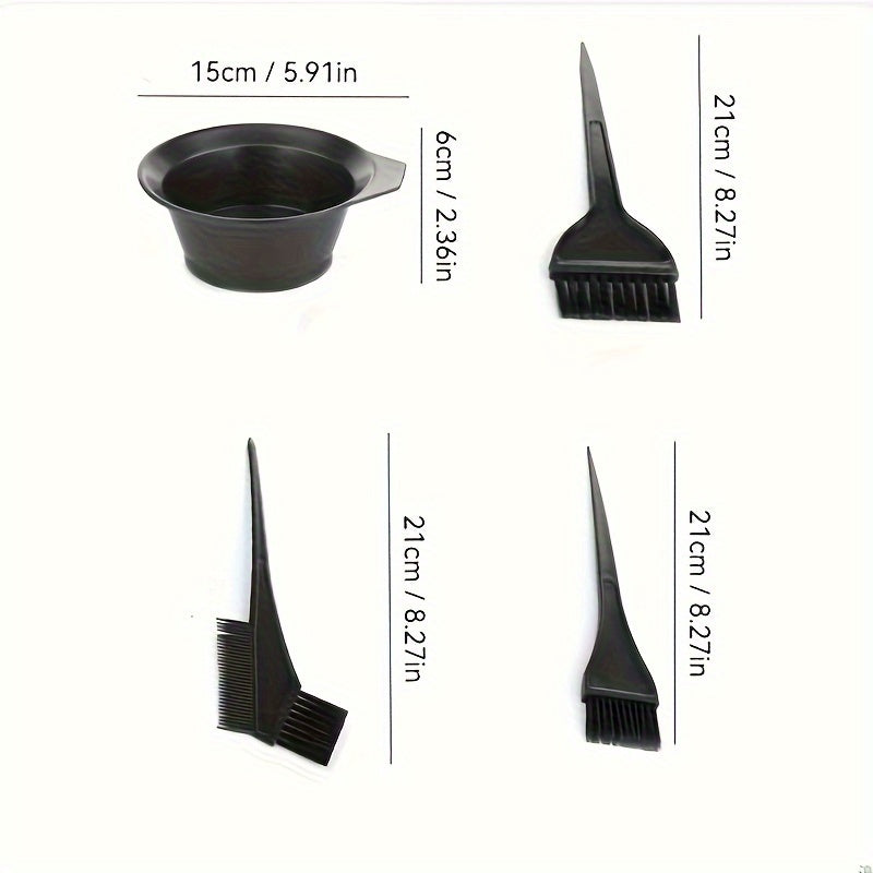 Hair Coloring Kit with Mixing Bowl and Salon Accessories