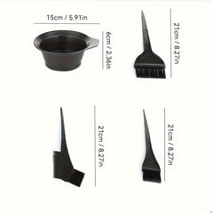Hair Coloring Kit with Mixing Bowl and Salon Accessories