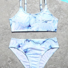 Girls 2pcs Bikini Swimsuit Set Top Comfy Bathing Suit Summer Gift