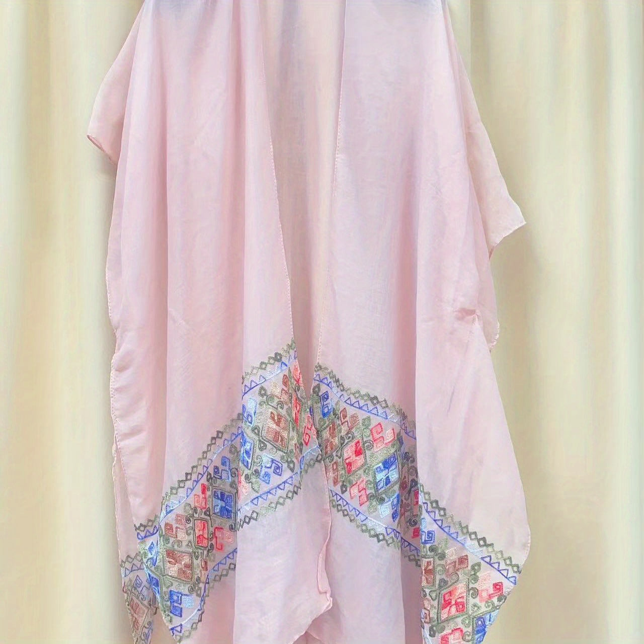 Boho Embroidery Shawl Large Wrap Sunscreen Cover Up Women