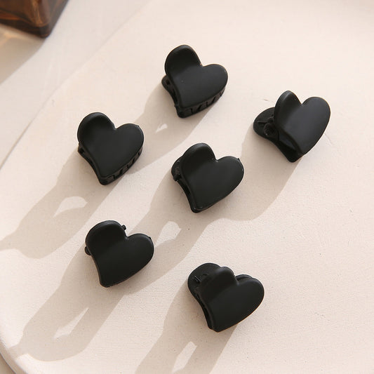 5pcs Matte Heart Hair Claw Clip Grip for Thick Hair