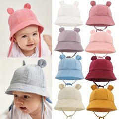 Sunscreen Bucket Hat for Baby Girls Outdoor Beach Spring Summer