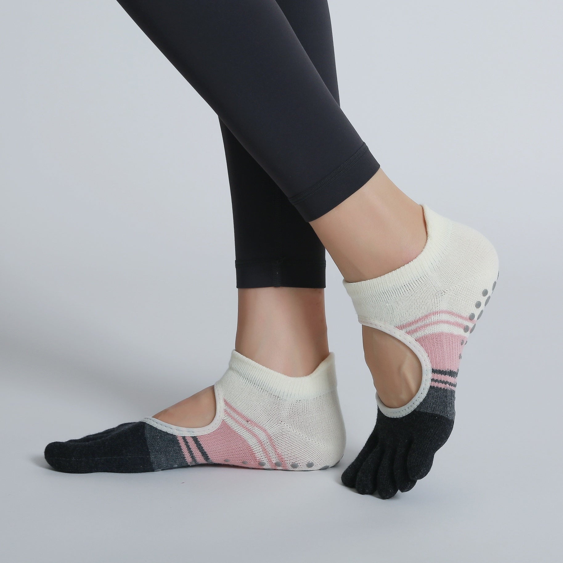 Non Slip Yoga Socks with Extra Grip and Towel Bottom