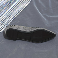 Studded Knit Ballet Flats Soft Sole Slip On Anti-Skid Shoes