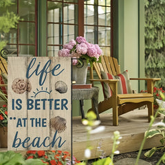 D Life IS BETTER AT THE Beach Small Yard Flags Decorations