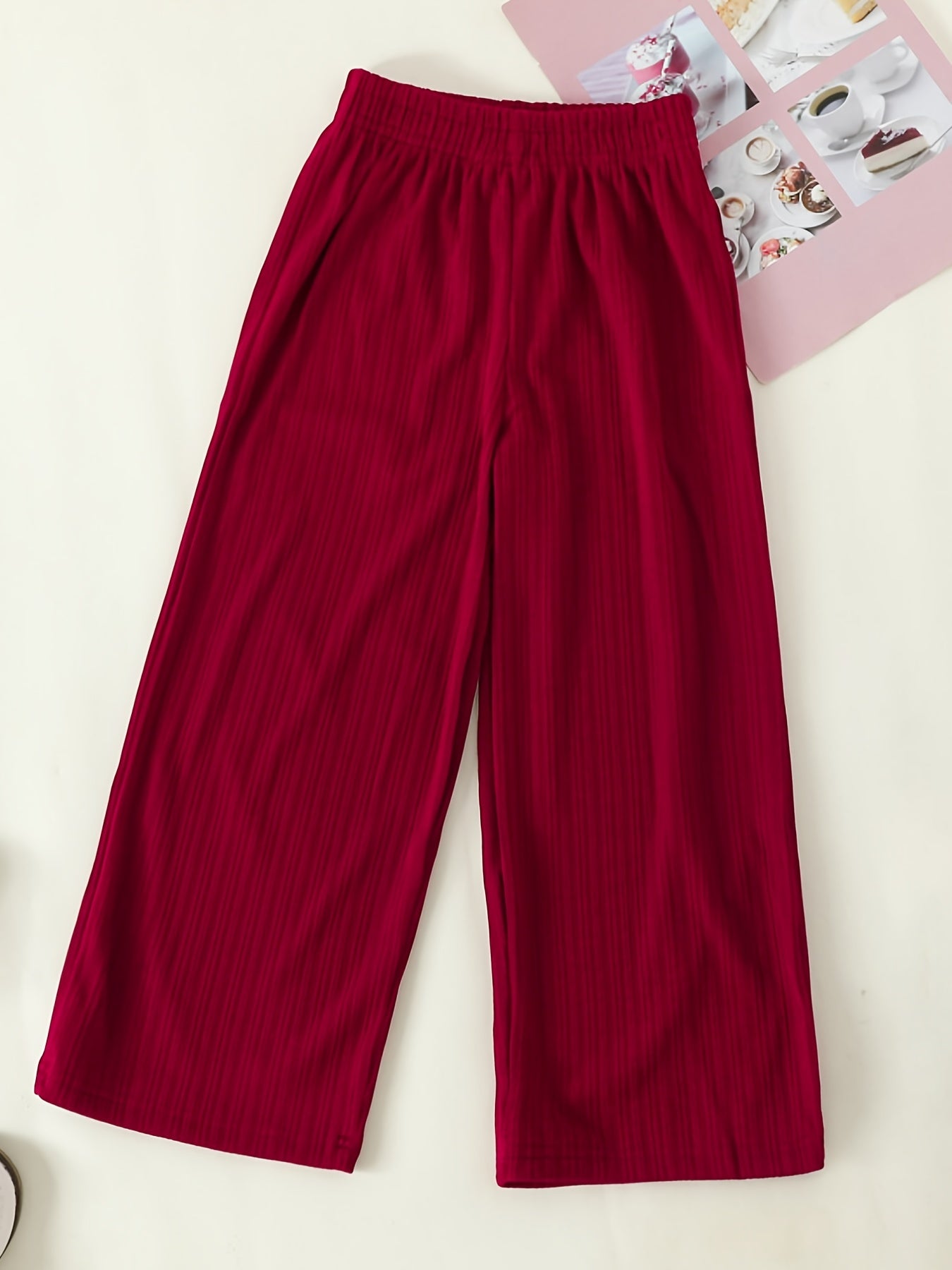Girls Loose Trousers Elastic Waist Wide Leg Pants Kids Clothes