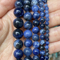 Sodalite Round Stone Beads 15 4 12mm