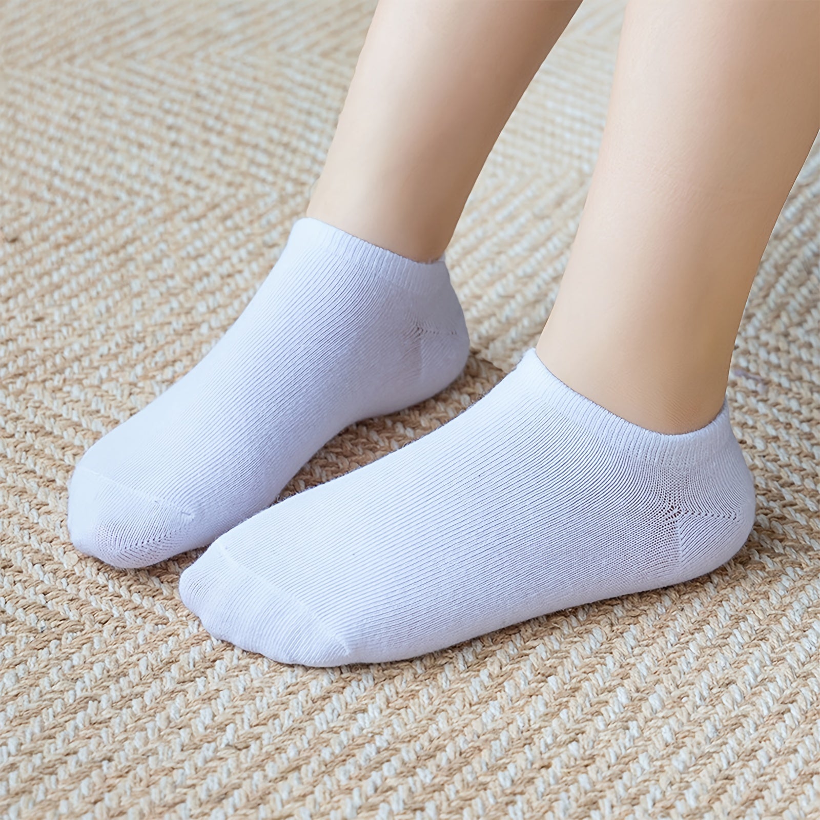10 Pairs Kids Cotton Ankle Socks Soft Breathable Comfortable