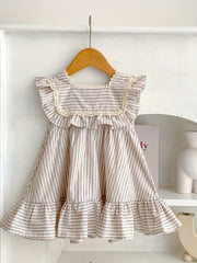Baby Girls Cotton Princess Dress Ruffle Summer Dress