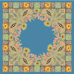 Vintage Print Square Scarves for Women