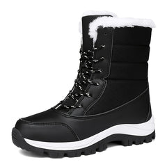 Women's Faux Fur Lined Snow Boots Warm Winter Outdoor Hiking Boots