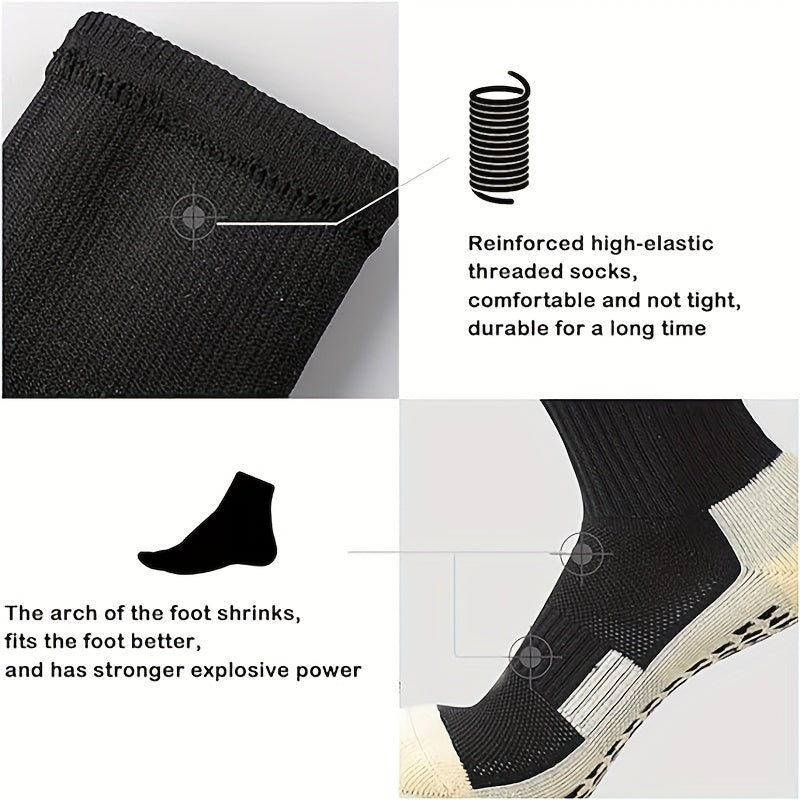 Men's Non-Slip Soccer Socks Athletic Football Grip Socks