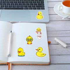 50pcs Little Yellow Duck Stickers for Laptop Water Bottle Scrapbooks