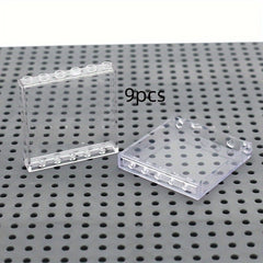 9pcs Window Panels Set for Building Blocks Durable Plastic Halloween Christmas
