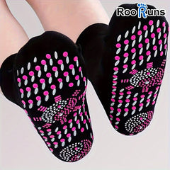RooRuns 3 Pairs Winter Foot Warmers Cold Proof Mid Calf Socks