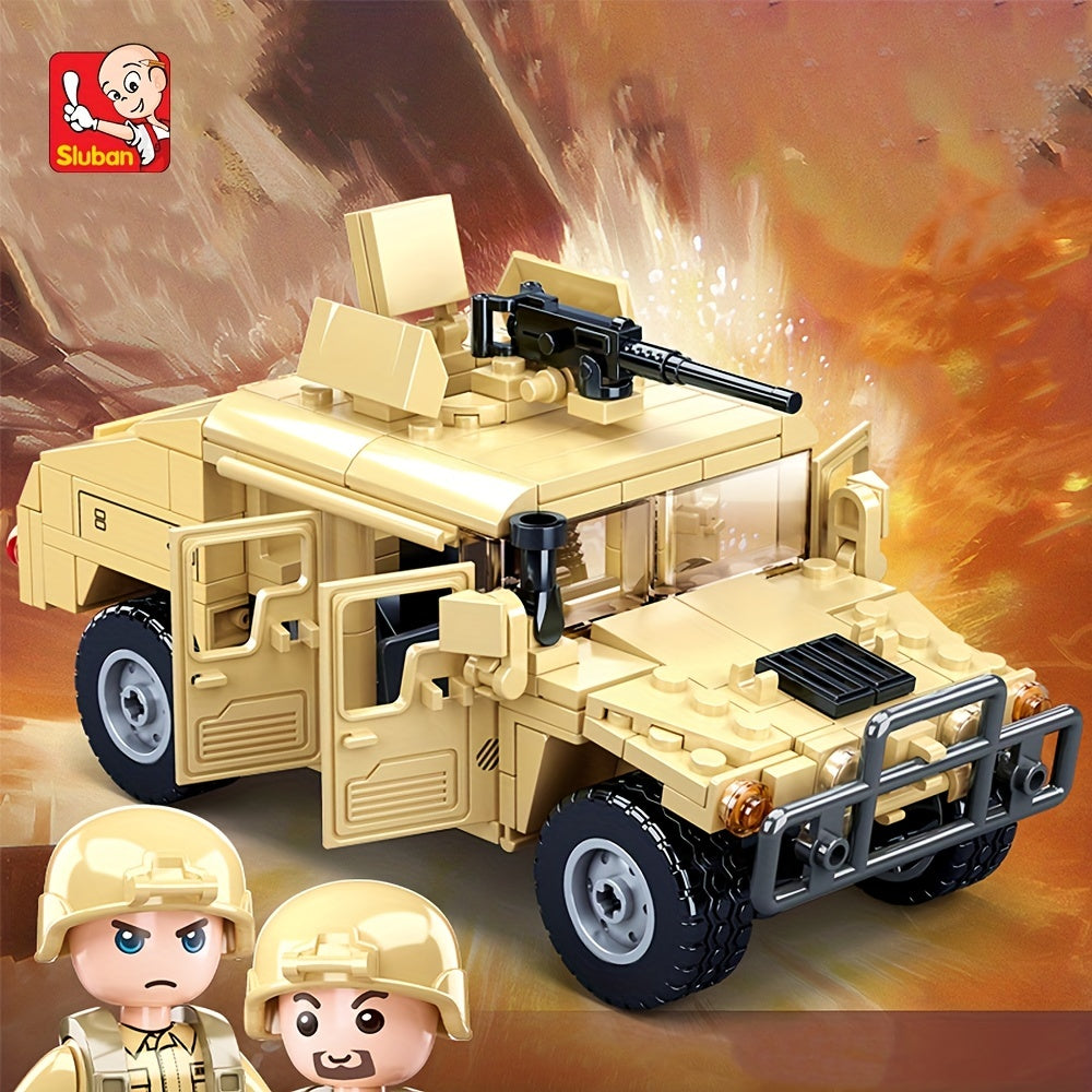 Vehicle Building Block Toys with Two Figures Classic Car Model DIY Toy