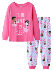 Kids Cartoon Print Pajamas Set For Girls