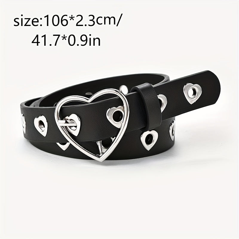Summer Heart Buckle Jeans Belt for Kids