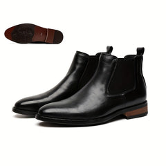 Men's Pointed Toe Chelsea Boots for Outdoor Wear