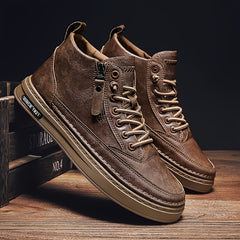 Men's Zipper Boots Retro Style Comfortable